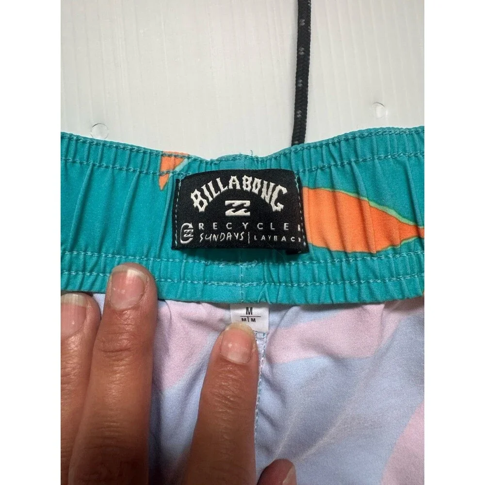 Billabong Sundays Layback Board Shorts Men Medium Tropical Swim Trunks 17